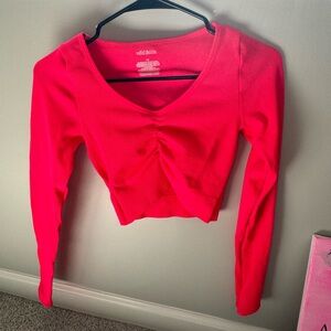 Wild Fable Women's Red Long Sleeve Top